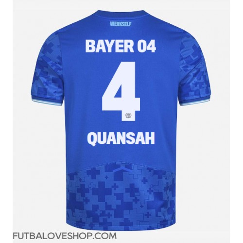 Dres Bayer Leverkusen Jarell Quansah #4 Tretina 2025-26 Krátky Rukáv